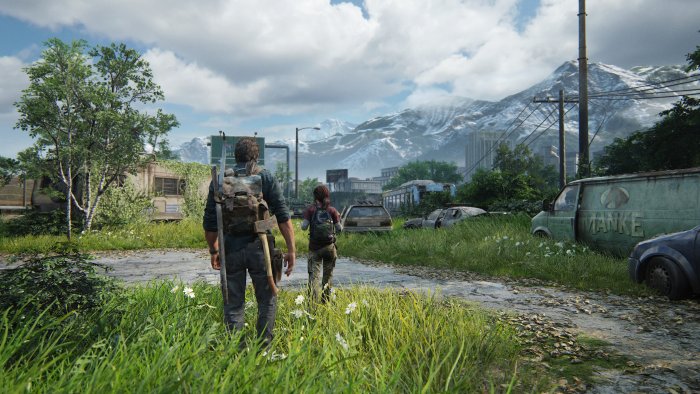 Joel and Ellie walking in The Last of Us