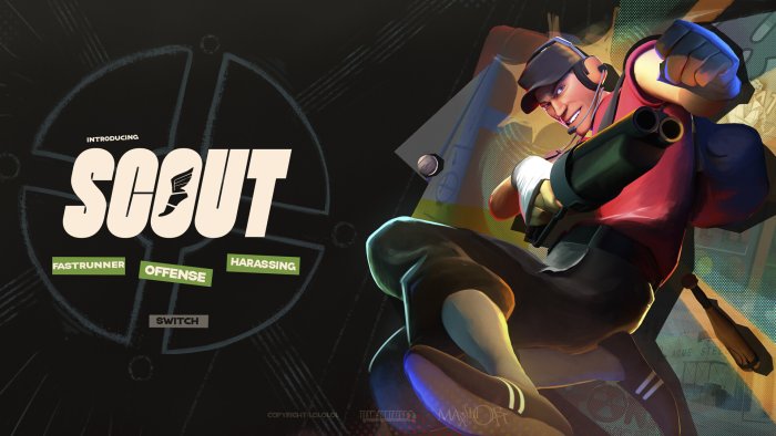 Scout Character Art from Team Fortress 2