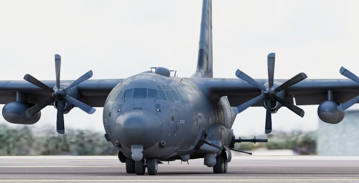 AC-130J Ghostrider Gunship on the Runway