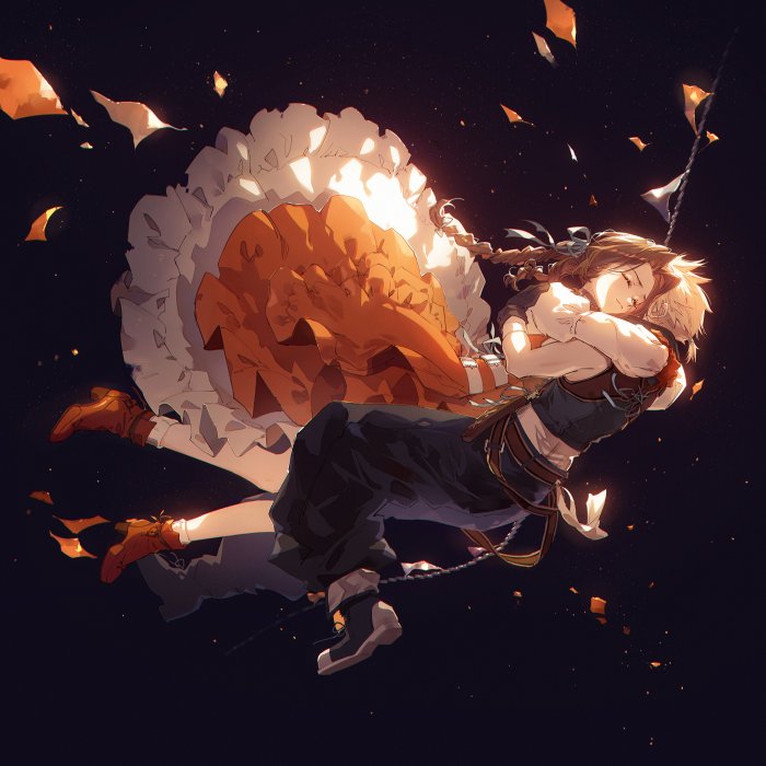 Cloud Strife and Aerith Gainsborough from Final Fantasy VII