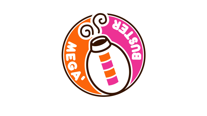 Mega Buster Dunkin Donuts Parody Logo