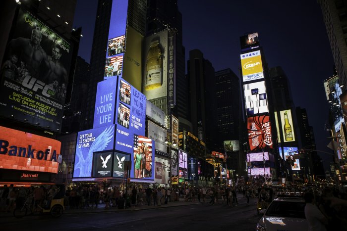 Times Square at Night in New York City