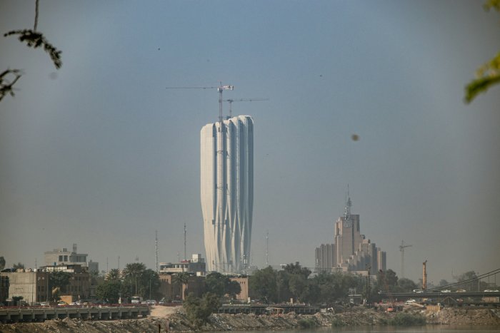 Central Bank of Iraq Tower Under Construction in Baghdad