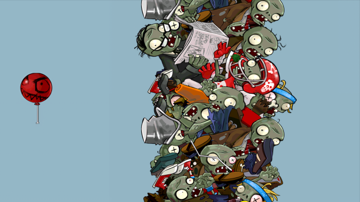 Zombies and Red Balloon from Plants vs. Zombies