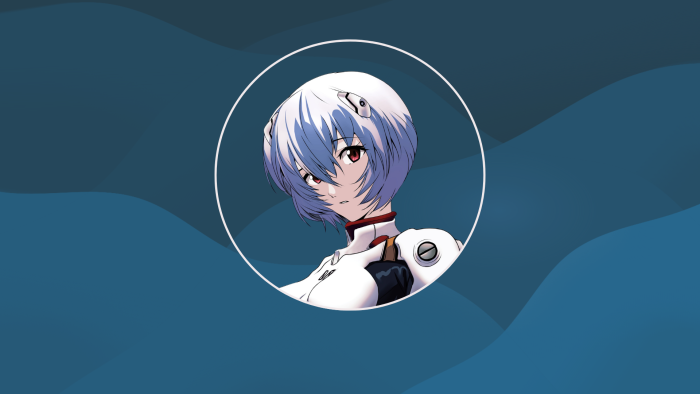 Rei Ayanami from Neon Genesis Evangelion Minimalist Portrait
