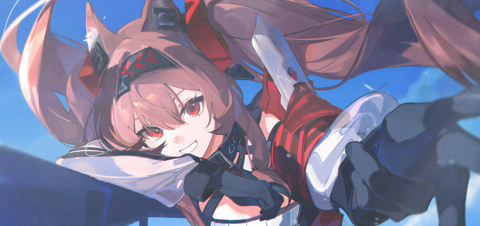 Angelina from Arknights Reaching Out