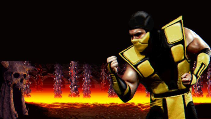 Scorpion from Mortal Kombat in the Netherrealm