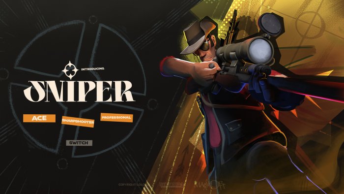 Sniper Character from Team Fortress 2 Illustration