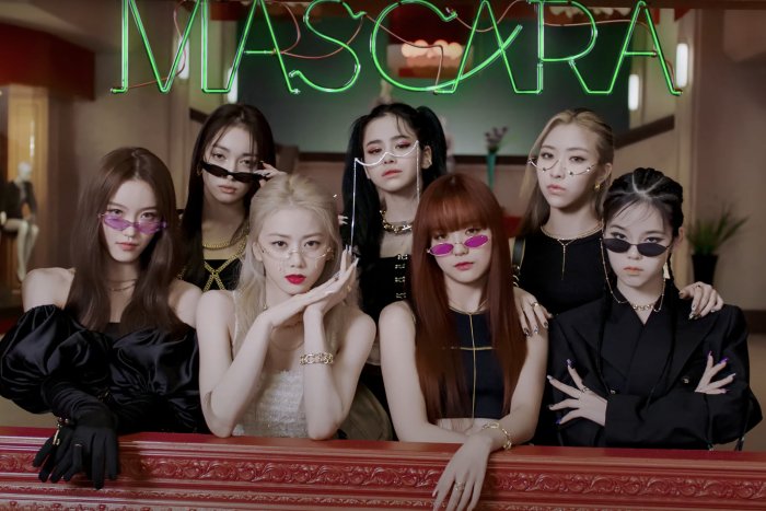 K-pop Group XG Posing for Mascara Promo