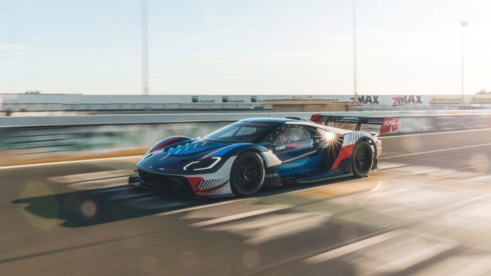 2023 Ford GT Mk IV on a Racetrack