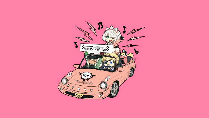 Chibi Elphelt, Ramlethal, and Sin from Guilty Gear