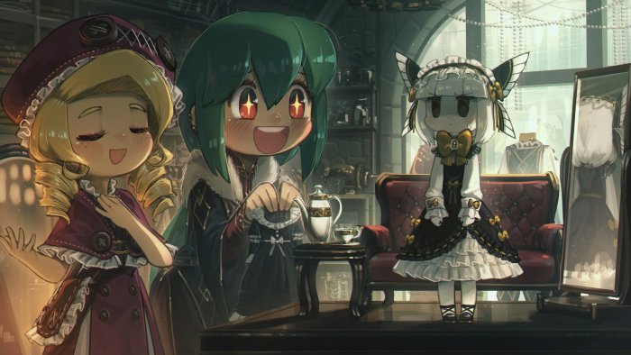 Chibi Characters in a Tailor Shop by Porforever