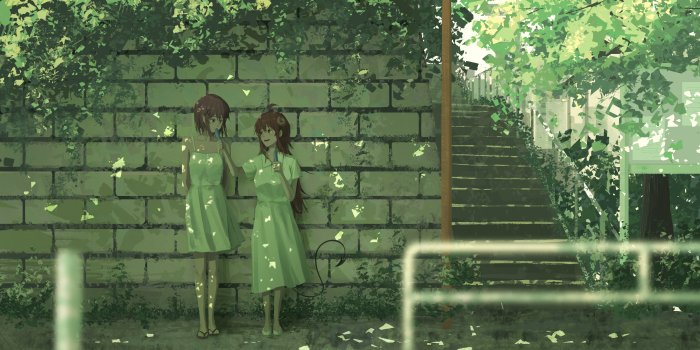 Momo and Shamiko from The Demon Girl Next Door
