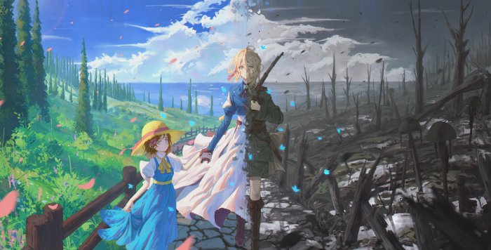 Violet Evergarden split between war and peace with Ann Magnolia