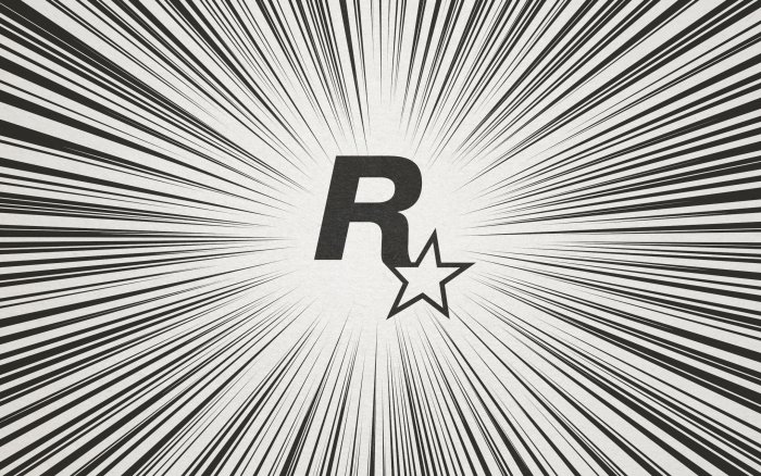 Rockstar Games Logo with Comic Speed Lines