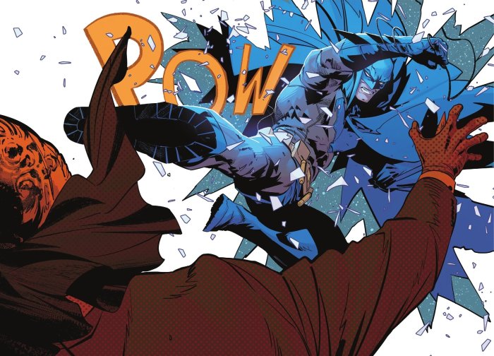 Batman Kicking Two-Face DC Comics Art