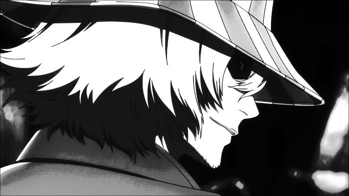 Kisuke Urahara from Bleach in Black and White
