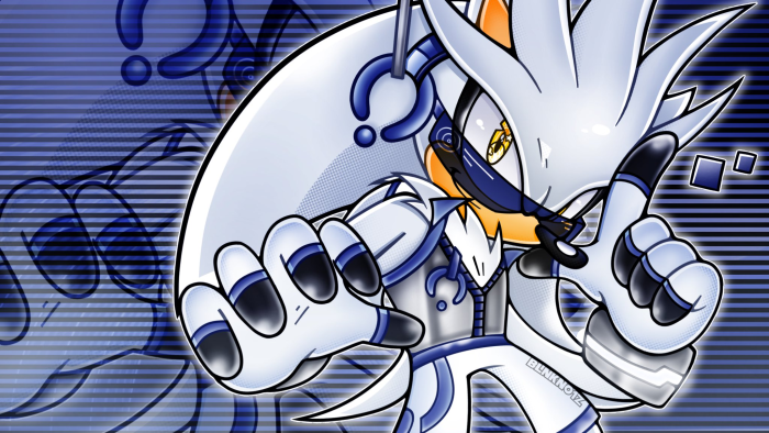 Silver the Hedgehog from Sonic in Futuristic Blue Outfit