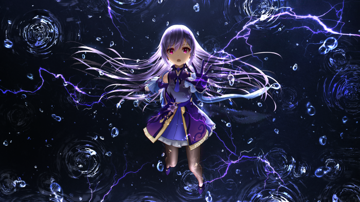 Keqing from Genshin Impact with Hair Down
