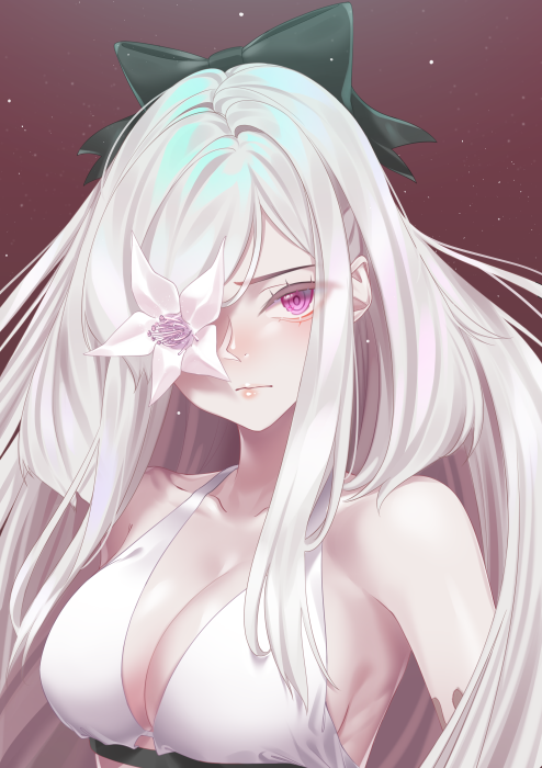 Zero from Drakengard 3 with White Flower