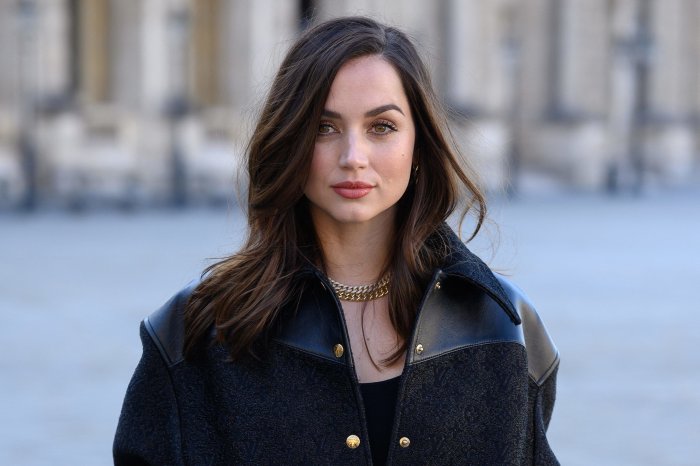 Actress Ana de Armas in a Black Jacket