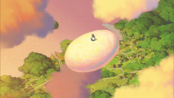 Girl on a floating cocoon from Cocoon