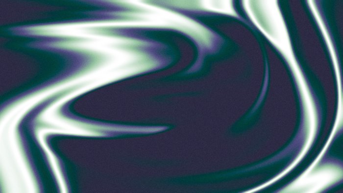 Abstract Grainy Liquid Waves in Green and Purple