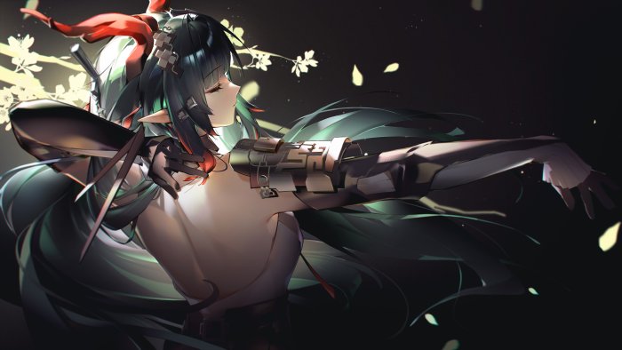 Dusk from Arknights with Outstretched Arm