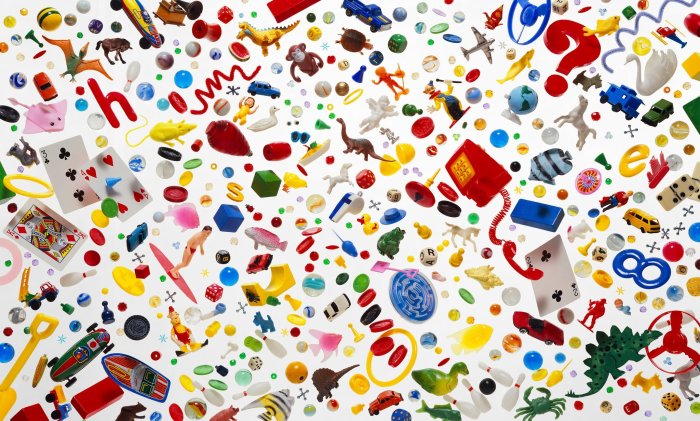 I Spy Miniature Toys and Trinkets Collage