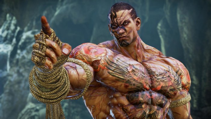 Fahkumram from Tekken 7 pointing forward