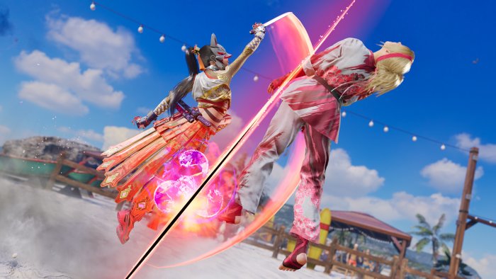 Kunimitsu fighting Lidia Sobieska in Tekken 7