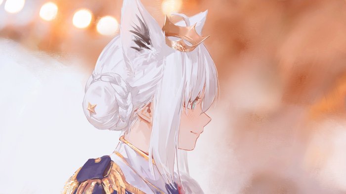 Shirakami Fubuki from Hololive in Profile View