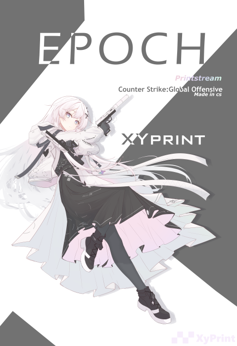 Anime Girl with USP-S Printstream from Counter-Strike