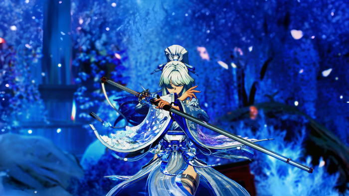 Sanhua holding a sword in Wuthering Waves