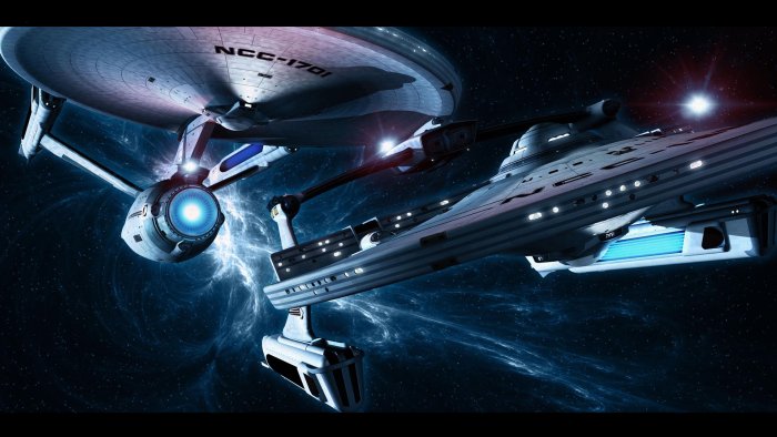 USS Enterprise and USS Reliant from Star Trek