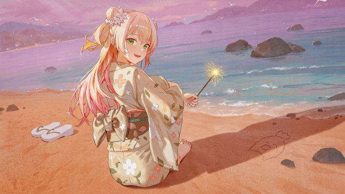 Momosuzu Nene from Hololive on the Beach