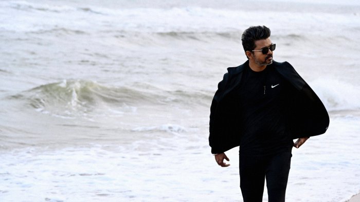 Actor Vijay Walking on the Beach
