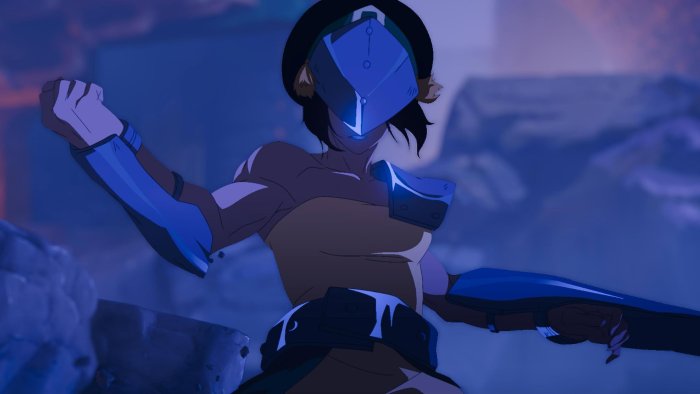 Toph Beifong in Metalbending Armor from Avatar