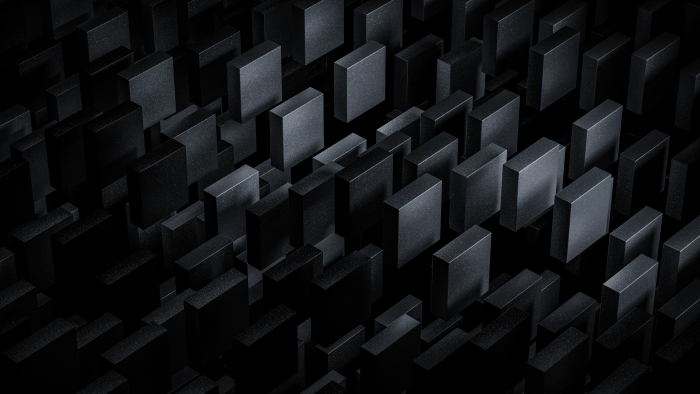 Abstract 3D dark geometric rectangular blocks pattern