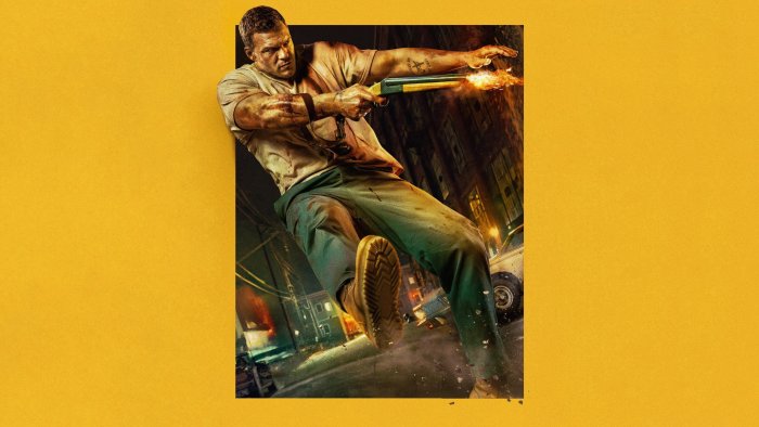 Alan Ritchson in Motor City movie poster