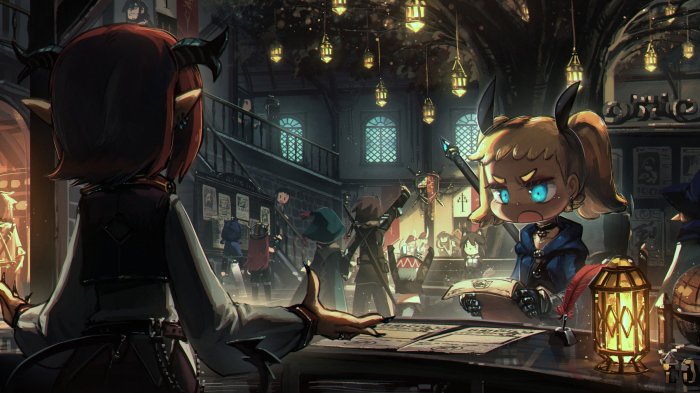 Fantasy Adventurers Guild Hall Illustration by Porforever