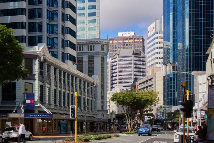 City Street in Wellington New Zealand