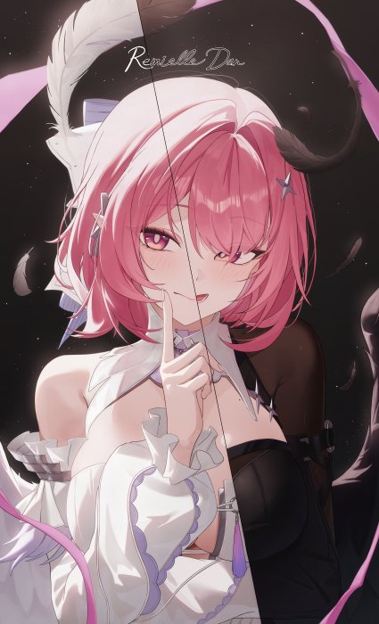 Elysia from Honkai Impact 3rd Split Portrait