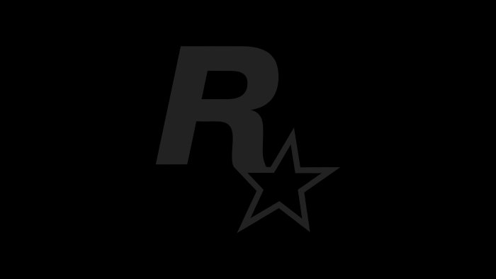 Dark Rockstar Games Logo on Black Background