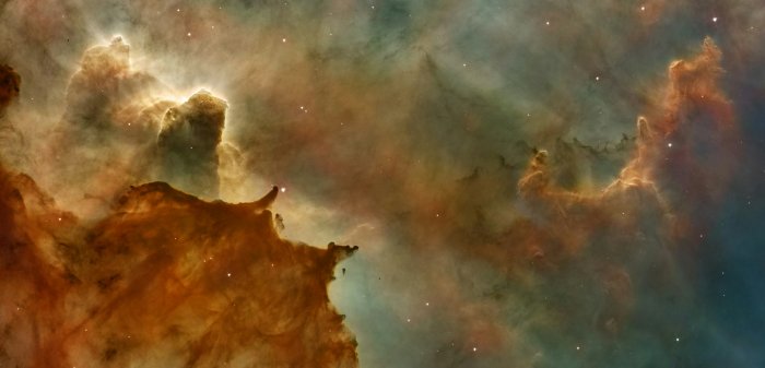 Pillars of Gas and Dust in a Nebula