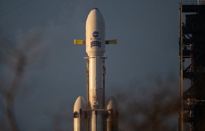 SpaceX Falcon Heavy Rocket with Nancy Grace Roman Space Telescope