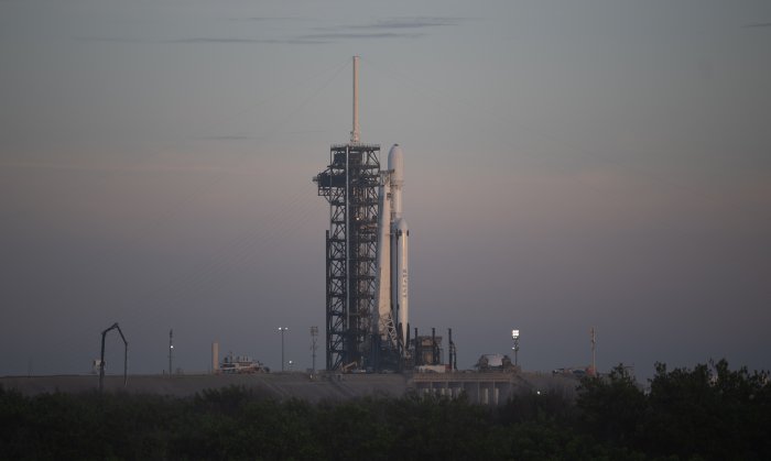 SpaceX Falcon Heavy Rocket on Launch Pad 39A