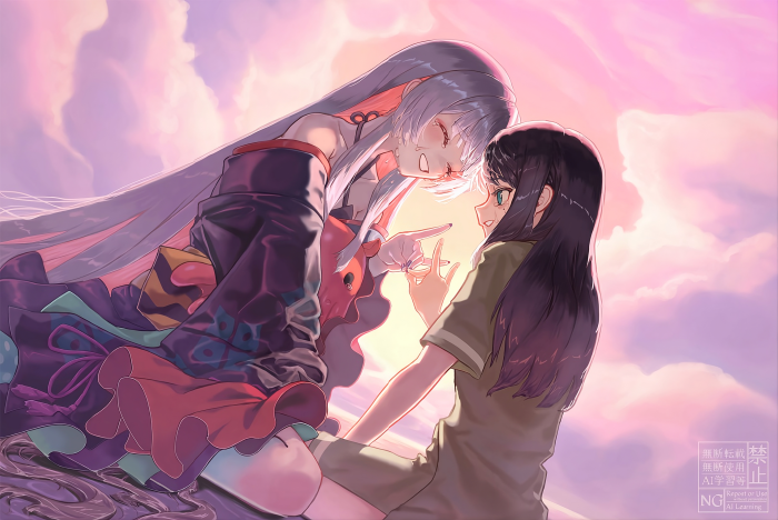 Katsushika Hokusai and Oi from Fate/Grand Order