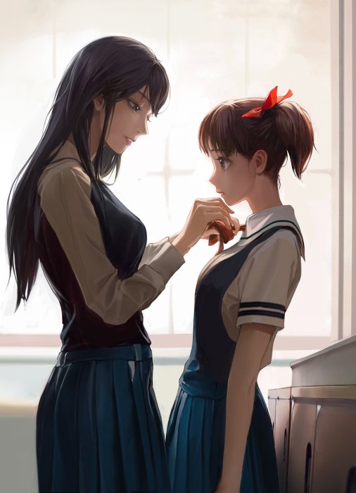 Kodama Horaki and Hikari Horaki from Neon Genesis Evangelion