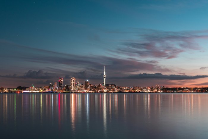Auckland City Skyline at Dusk